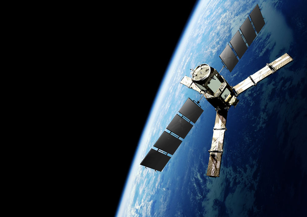 卫星(artificial satellite):环绕地球在空间轨道上运行的无人航天器