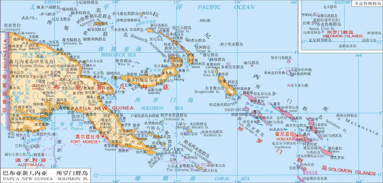 巴布亚新几内亚地图