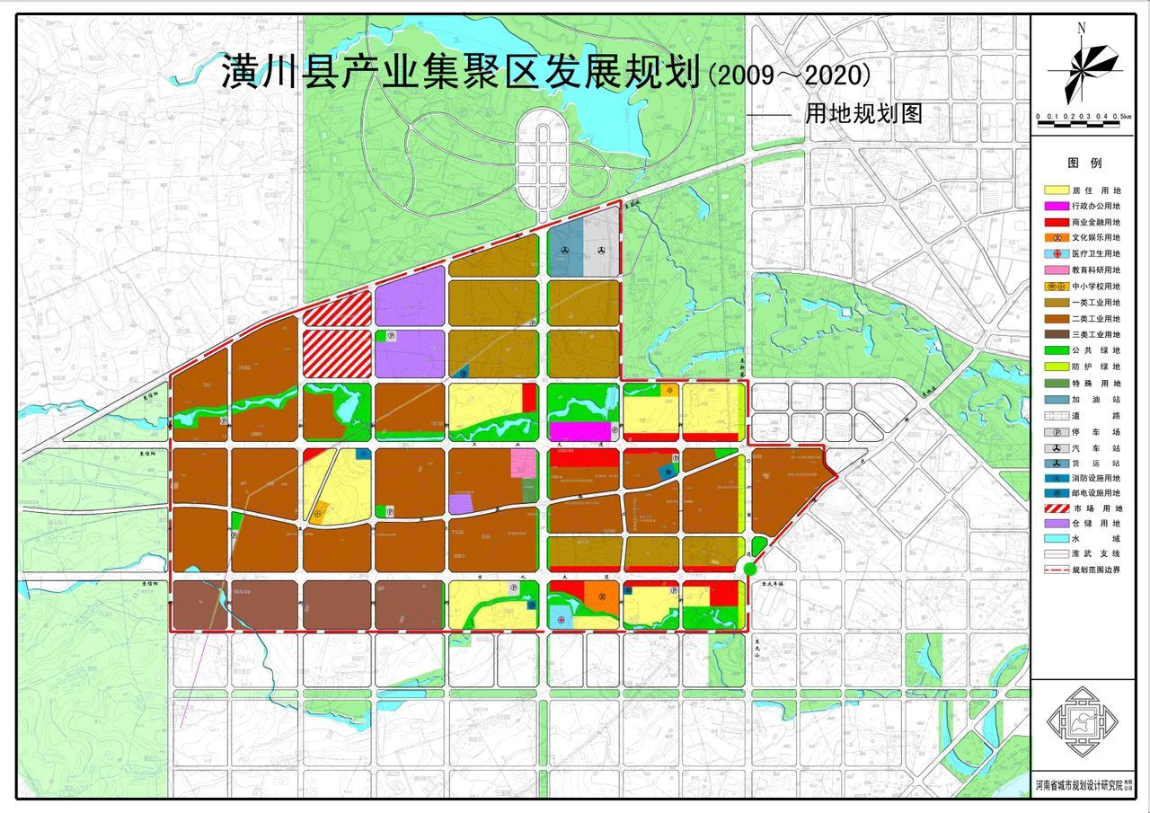 潢川产业集聚区紧临县城西部,规划总面积16.