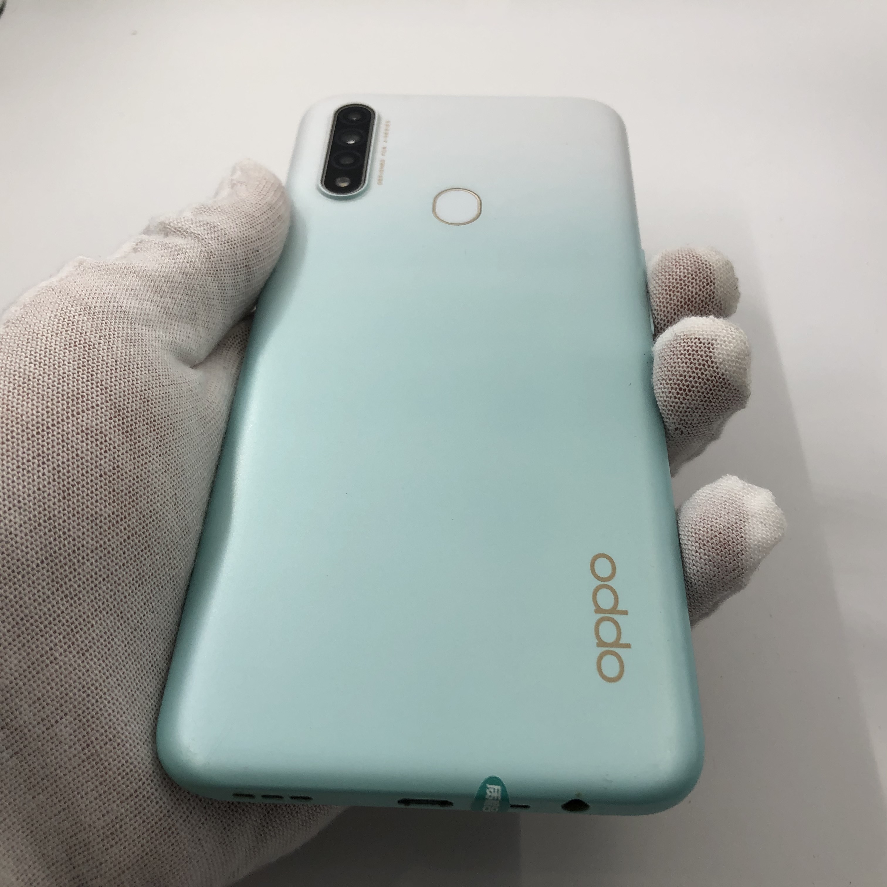 官方质检95成新 全网通 4g/128g 国行 天青色 oppo a8