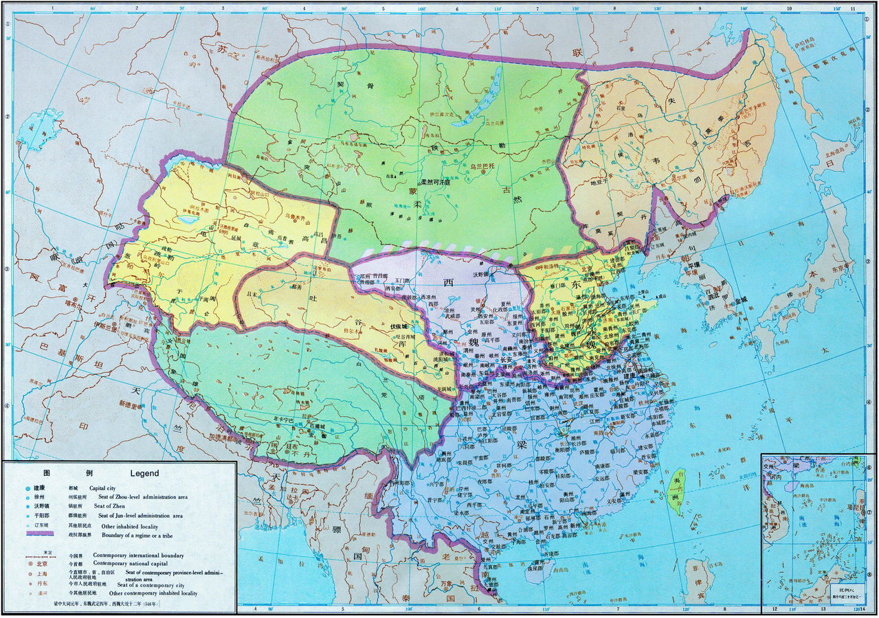 求南北朝时期地图全图