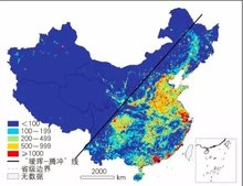 四川盆地人口密集度