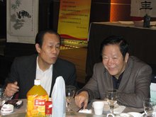 朱援朝(左一)著名画家禾之圃(左二)