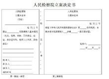 立案决定书