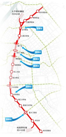 城铁1号线路线