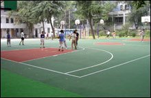 塑胶篮球场照片