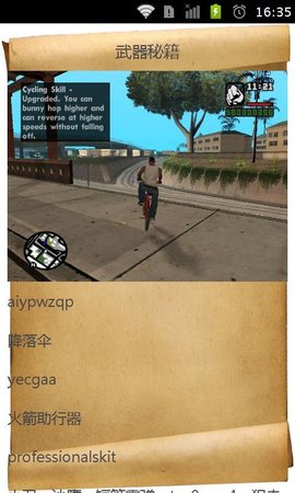 圣安地列斯秘籍大全