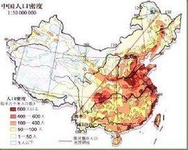 中国的人口密度是_中国人口密度分布图-中国人不得不知的一根线