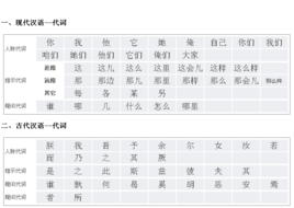 代词简谱_人称代词表格图