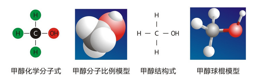 甲醇分子结构模型图片