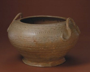 西晋青釉印花双系罐(文化遗产)