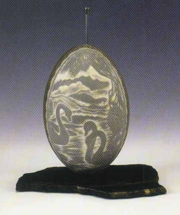 鸸鹋蛋雕刻景物(文化遗产)