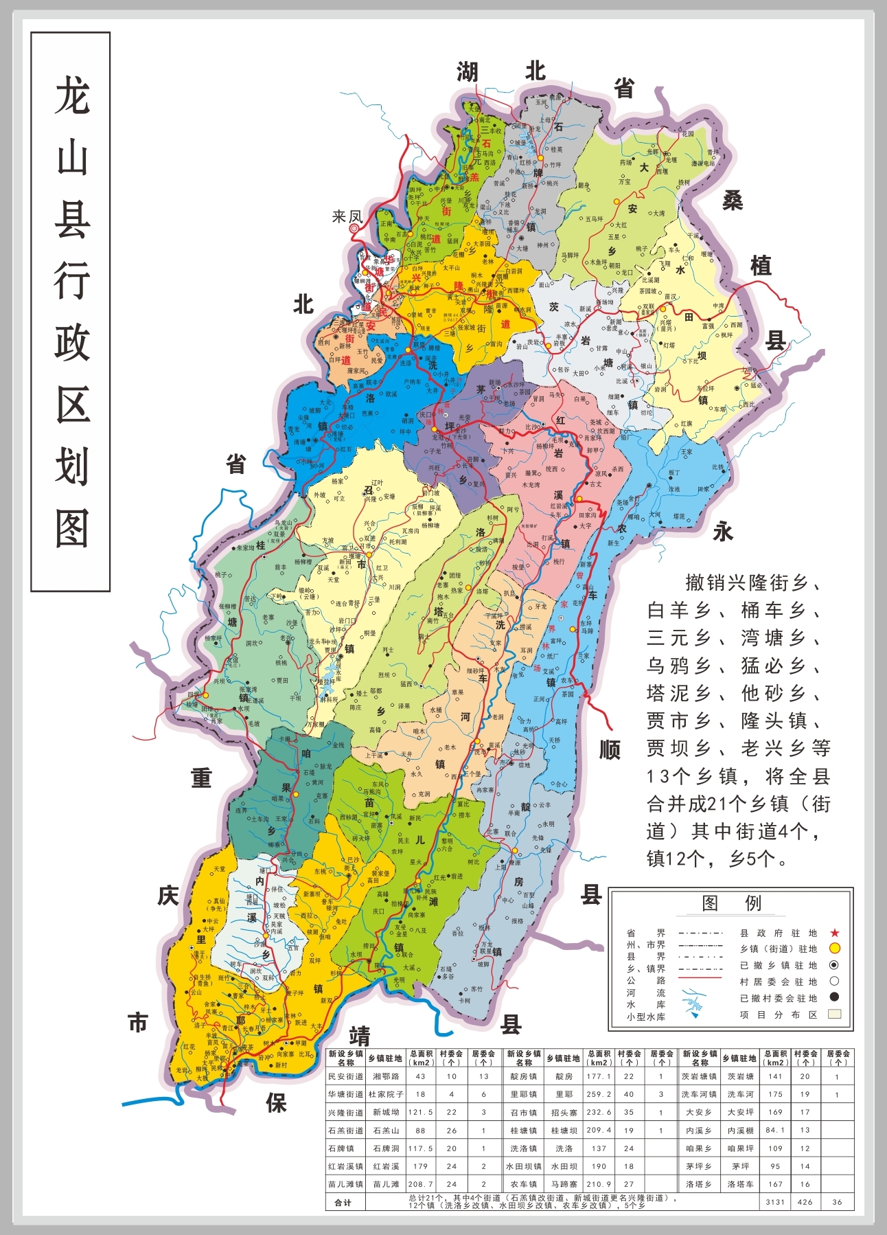 龙山县行政区划