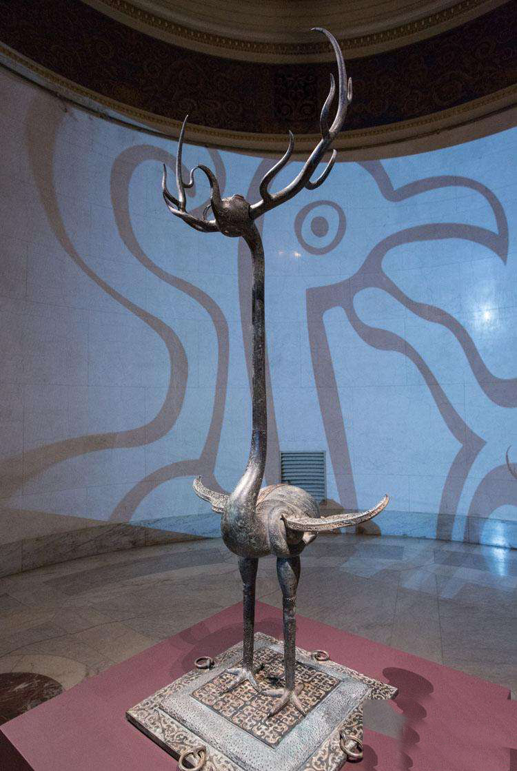 铜鹿角立鹤(文化遗产)