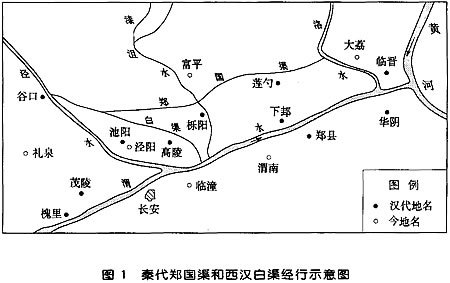 郑国渠和汉代(公元前206年~公元220年)白渠的合称,近代陕西省泾惠渠的