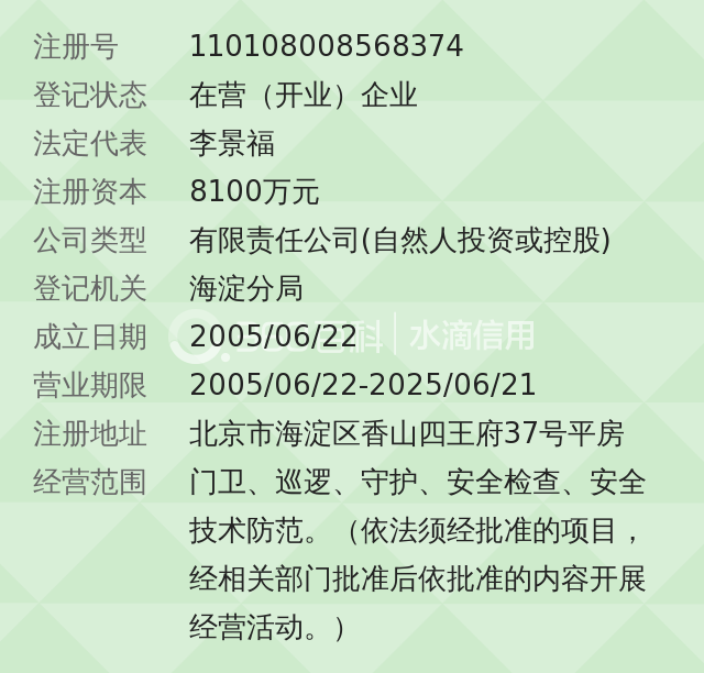 北京首卫保安服务有限公司