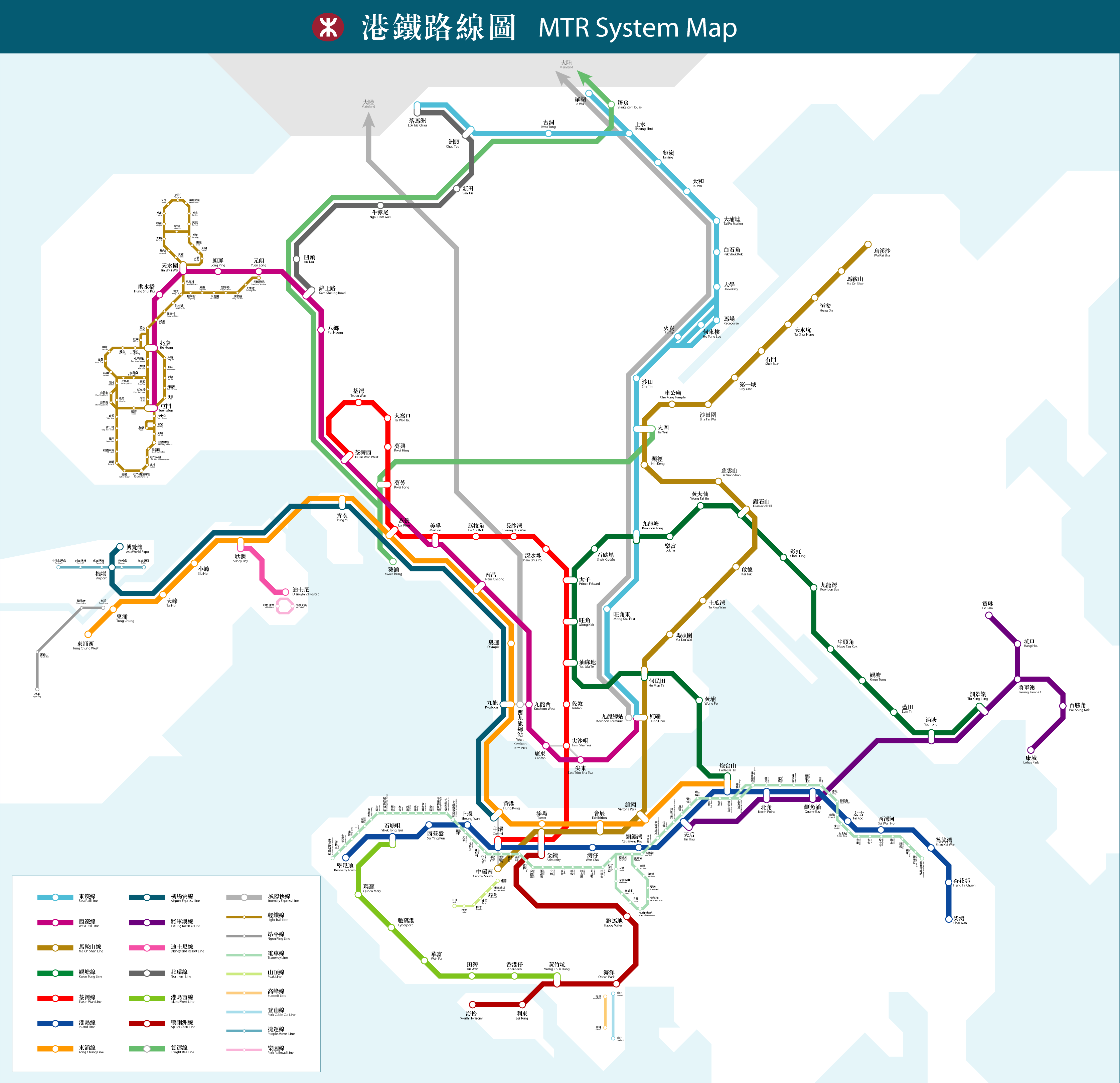 【香港铁路】港铁2040+超远期规划线路图 - 哔哩哔哩
