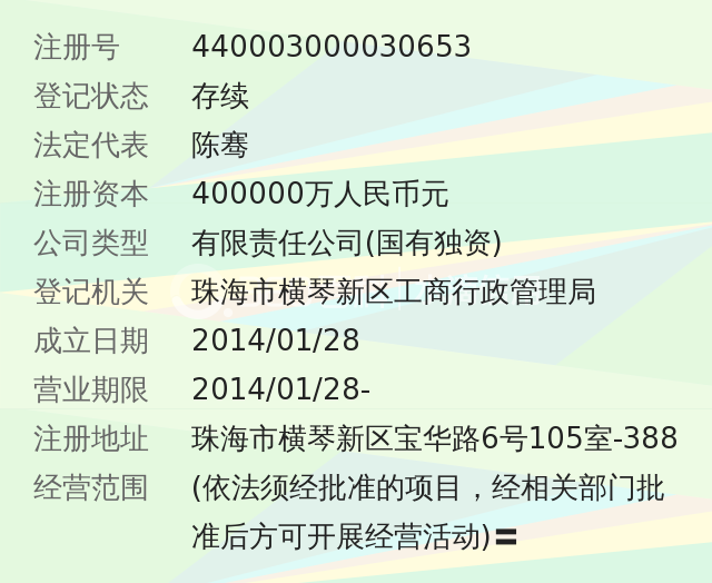 横琴金融投资有限公司