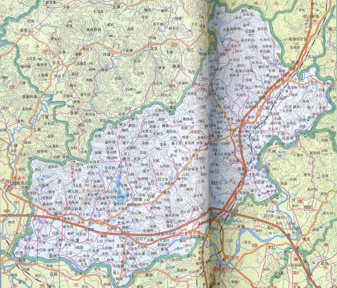 博罗县地图各镇全地图图片