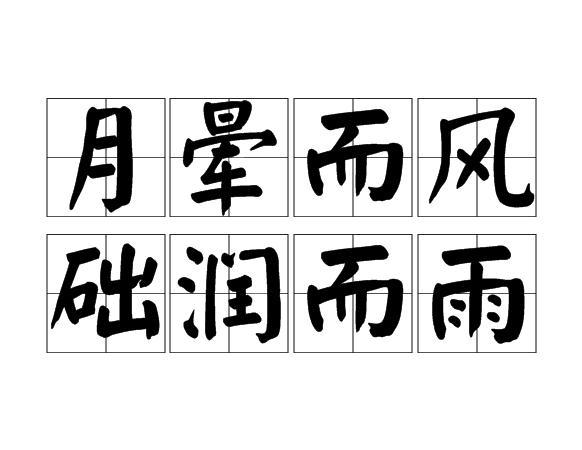 月晕而风 | 础润而雨(成语)