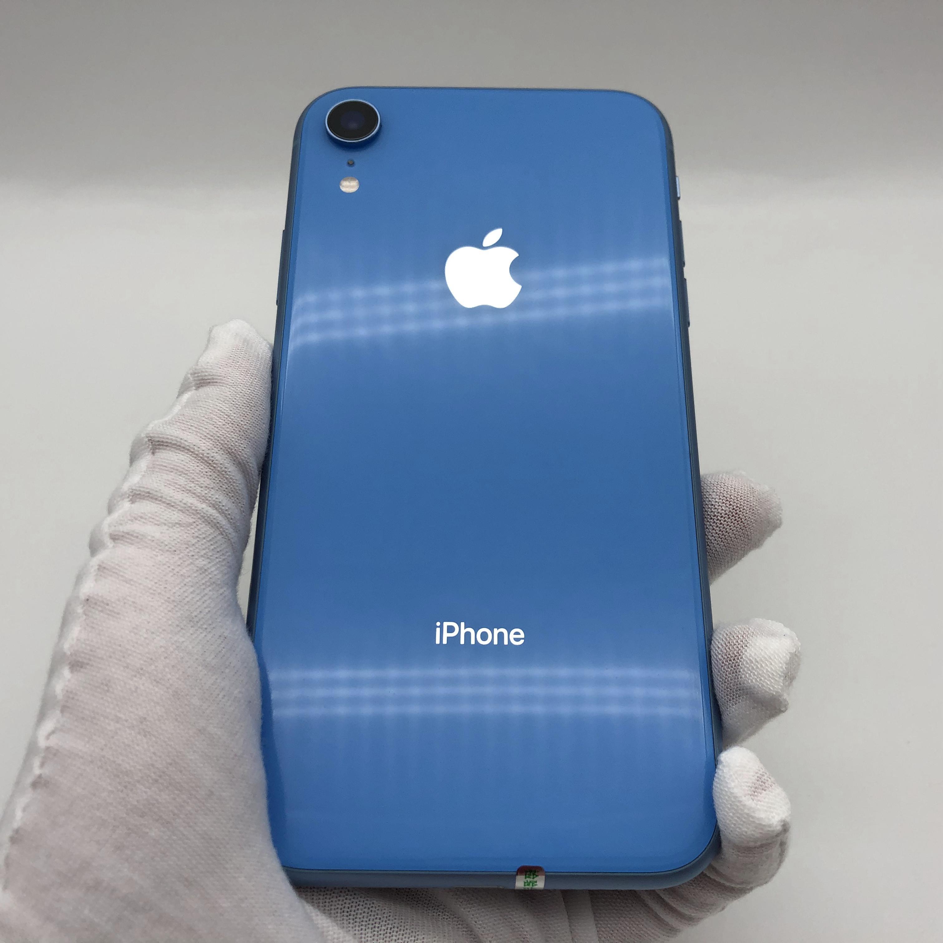 苹果【iphone xr】4g全网通 蓝色 64g 国行 8成新 真机实拍