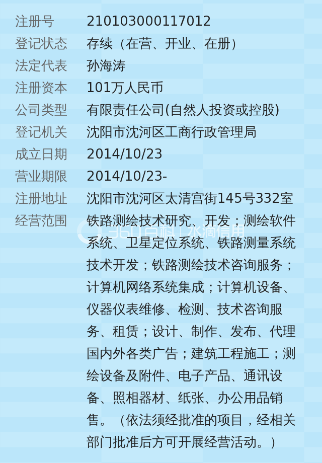 沈阳经纬铁路测绘研究院有限公司