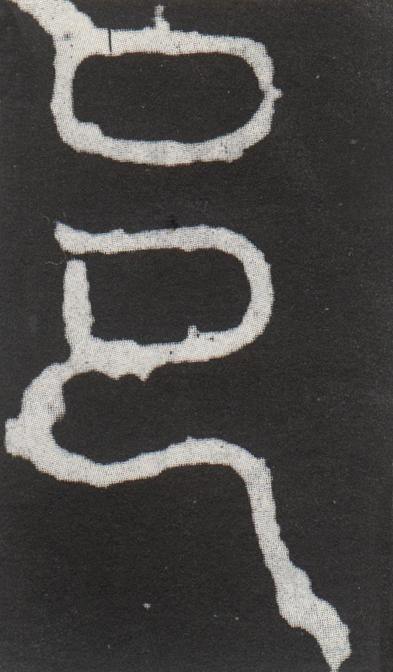 会意.甲骨文字形.上为囗(wéi),表疆域,下为跪着的人形,表人口.