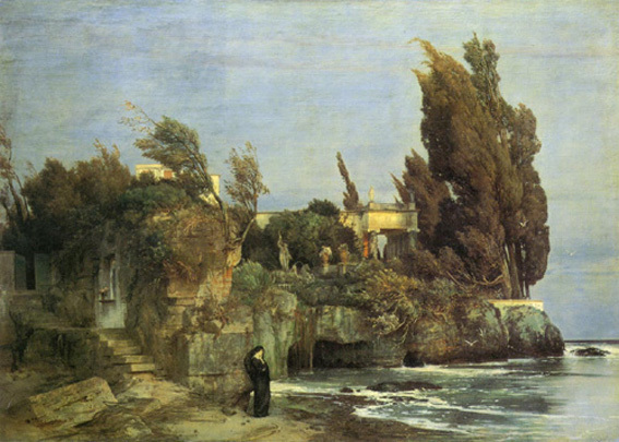 海边别墅 (勃克林罗 油画)