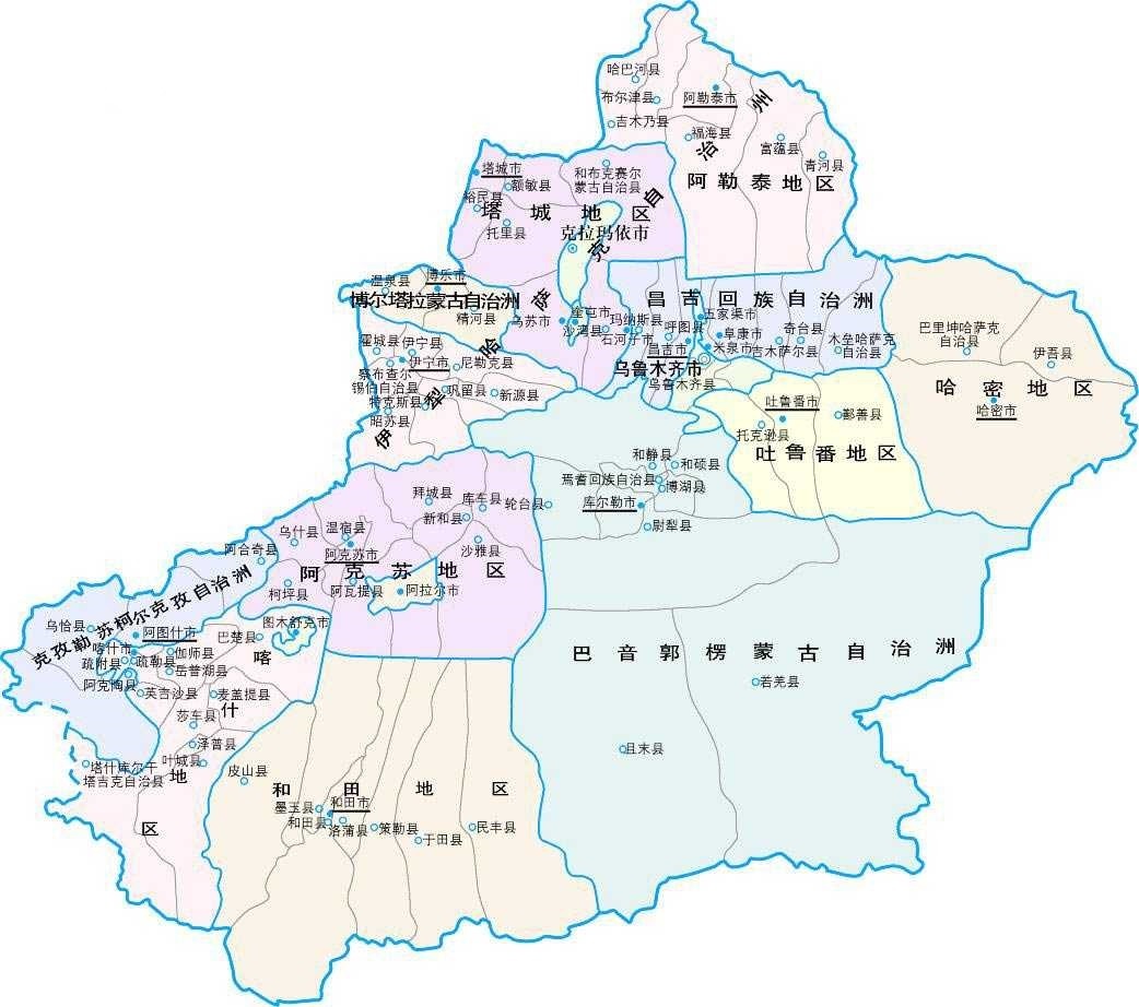 乌鲁木齐地图区域划分图片