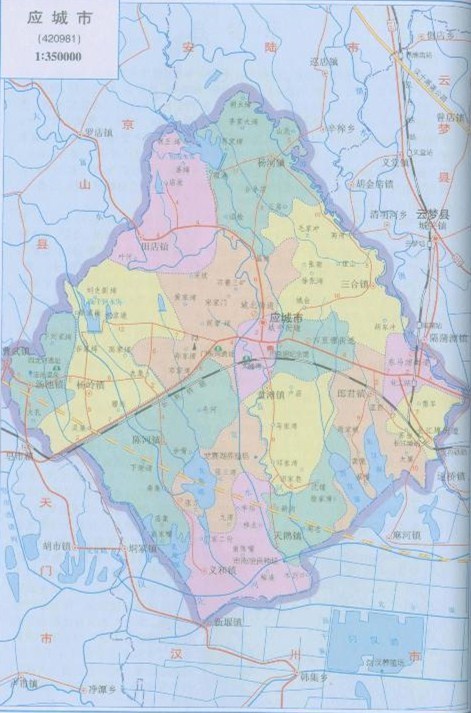 应山城区地图图片