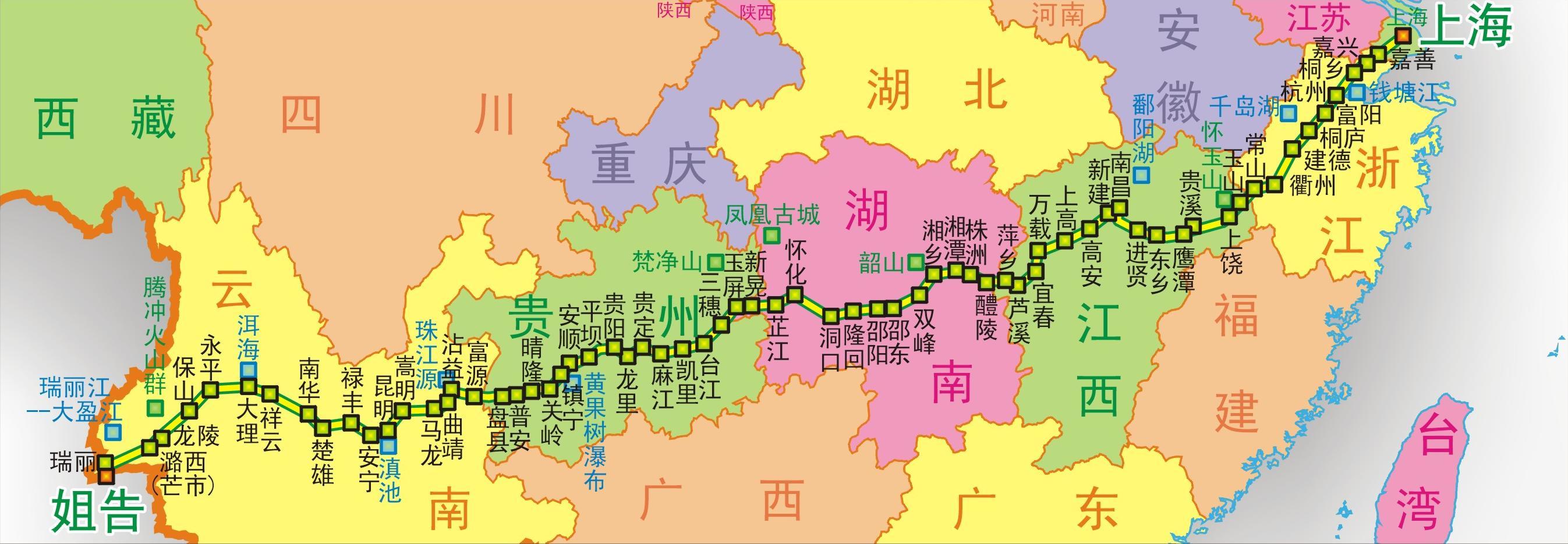 中国国道全程线路图图片