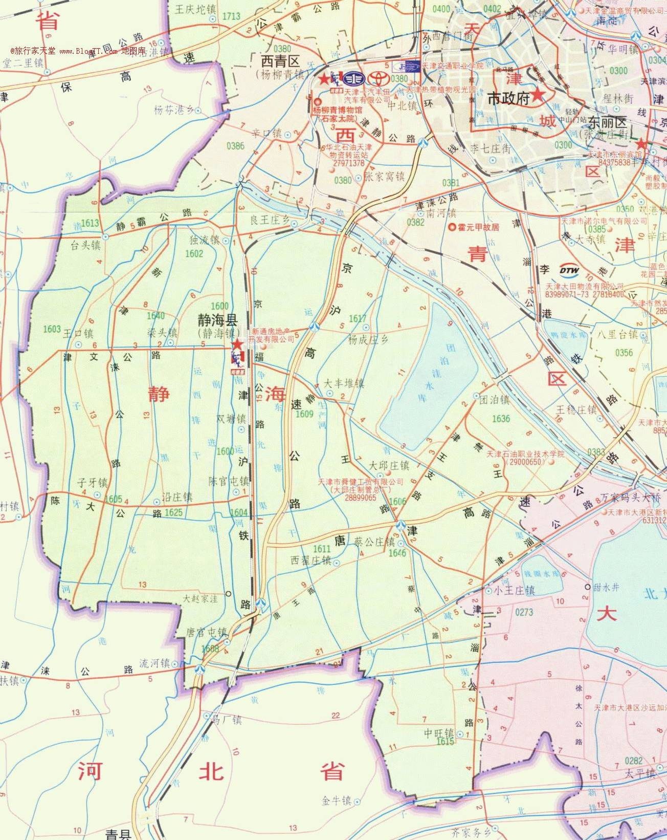 天津各区地图静海图片