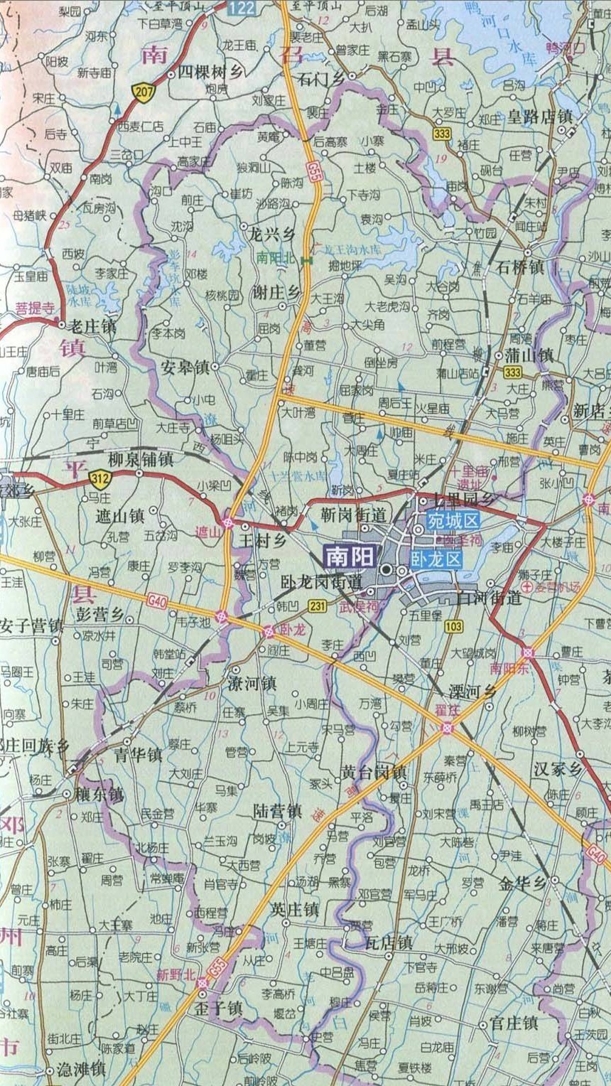 南阳市卧龙区乡镇地图图片