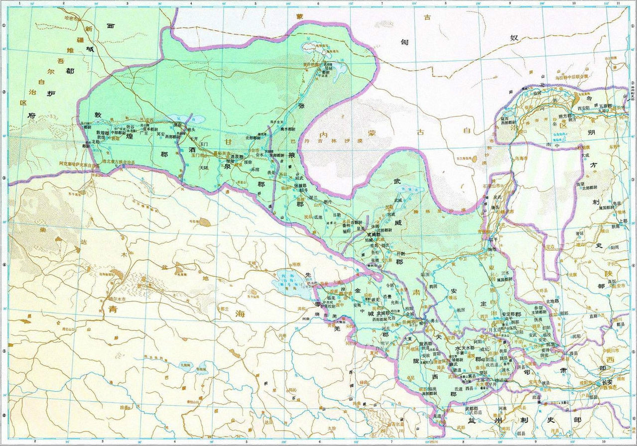 战国河西之地的地图图片