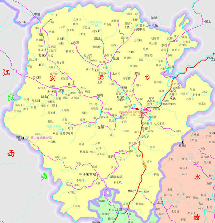 安远县版石镇全图图片