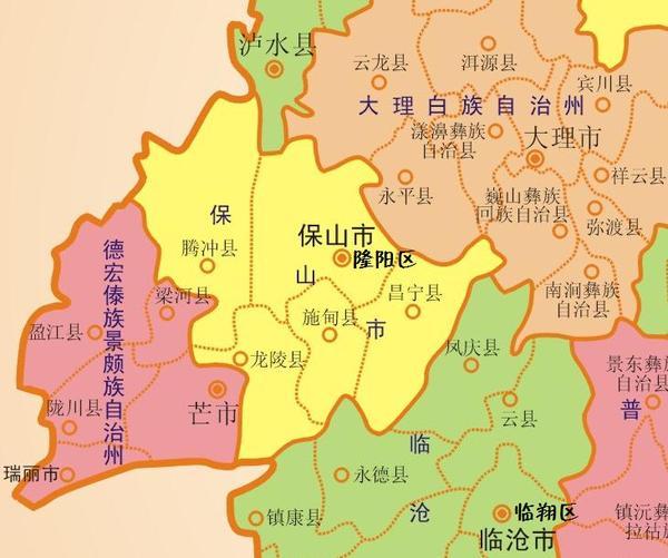 昌宁县更戛乡地图图片