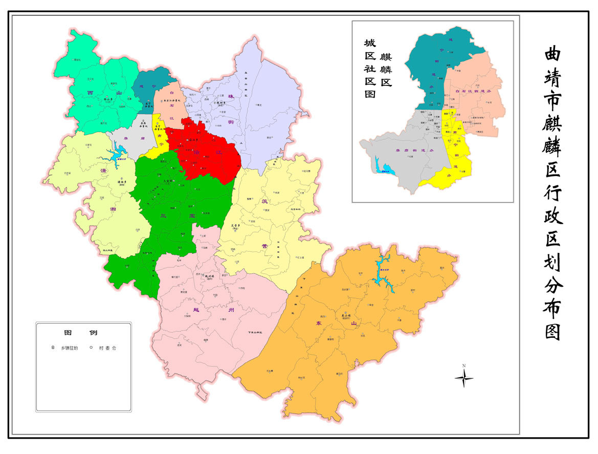 曲靖市麒麟区详细地图图片