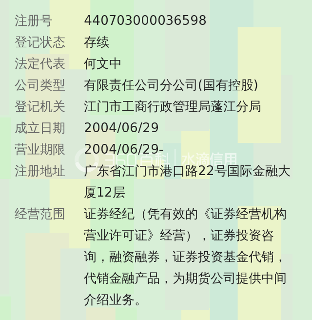 中国民族证券有限责任公司江门港口路证券营业