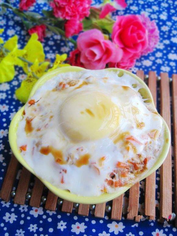 肉末胡萝卜蒸鸡蛋羹 (食谱)