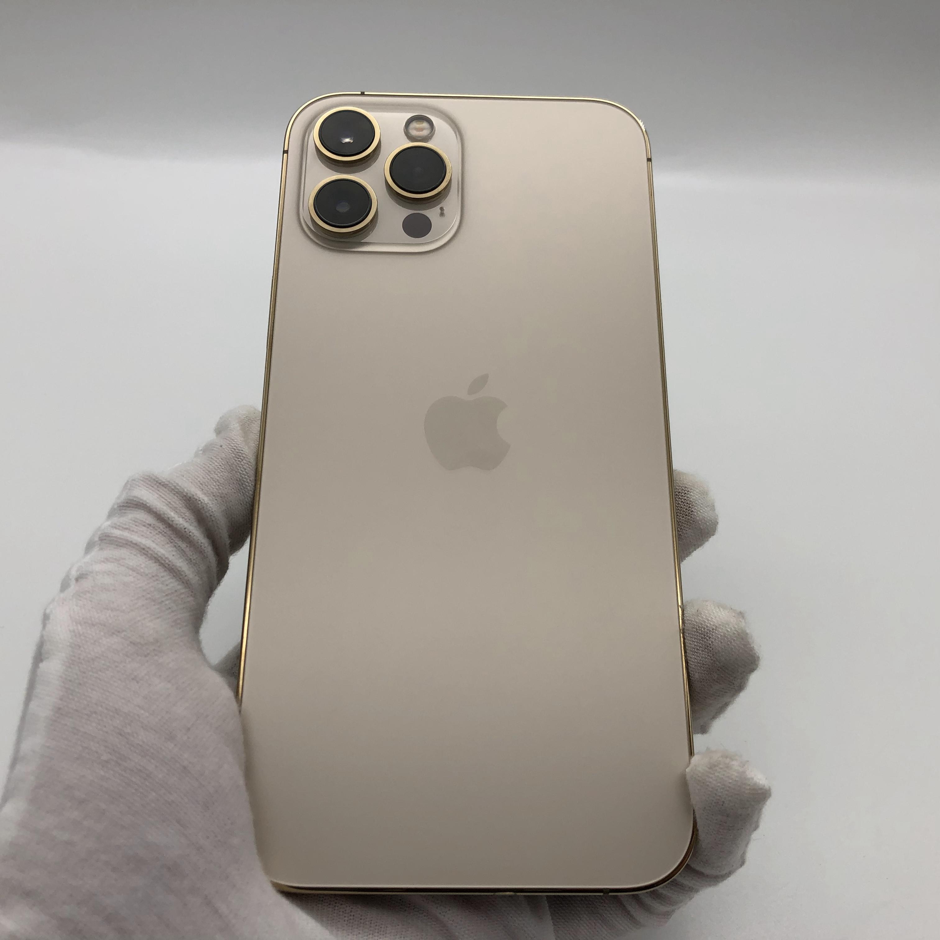 苹果【iphone 12 pro max】5g全网通 金色 128g 国行 99新 真机实拍