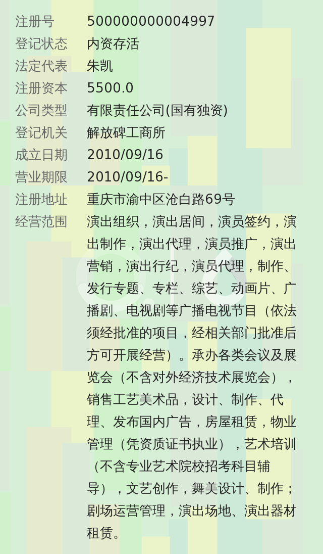 重庆演艺集团有限责任公司