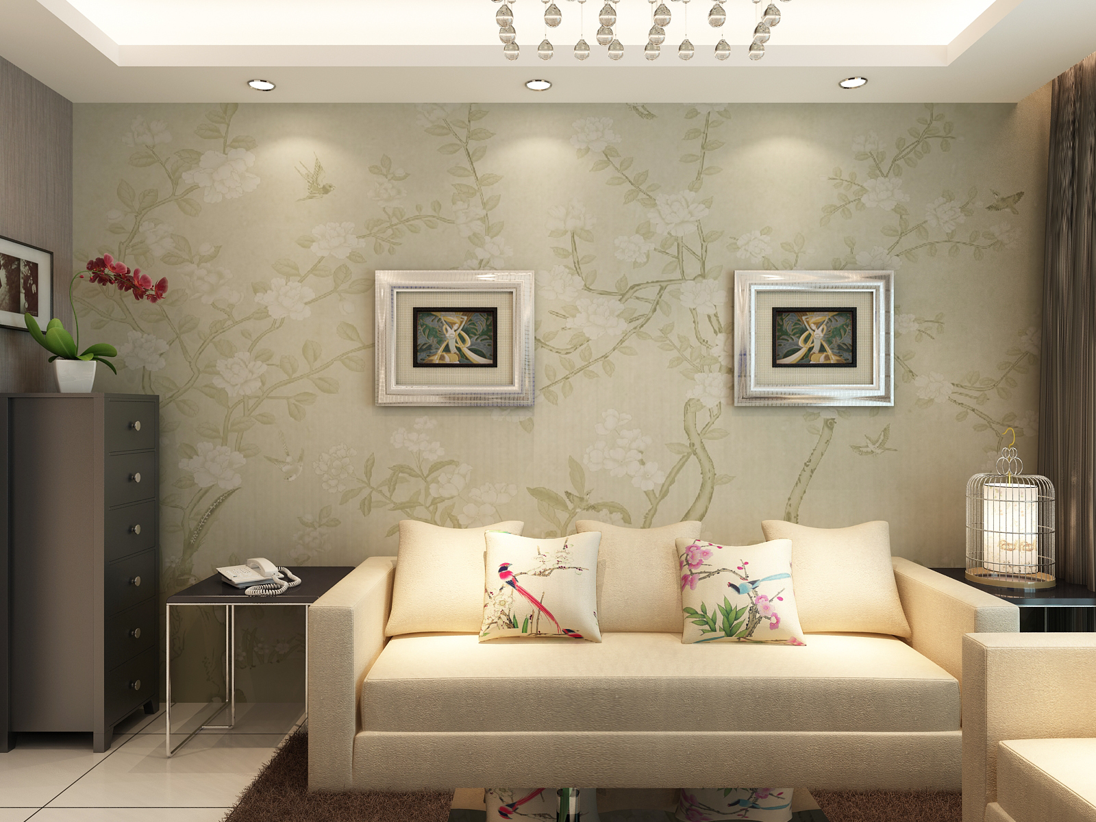 客厅沙发背景墙效果图图片欣赏 – 设计本装修效果图