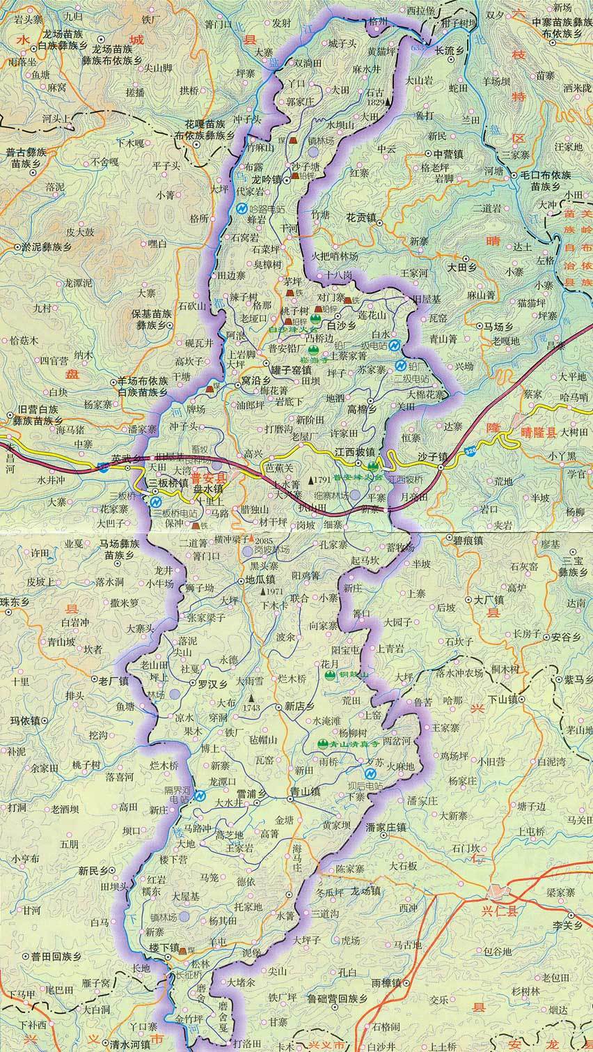 普安县地图乡镇图片