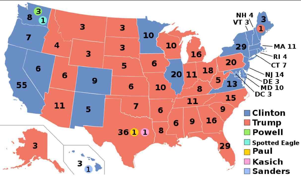 当中选择,而且要选出代表50个州和华盛顿特区的538名选举人(electors)