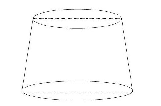 底面与截面之间的部分叫做圆台,也称圆亭