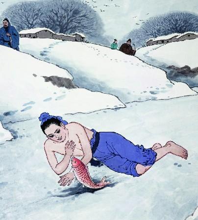 卧冰求鲤(其他人物相关)卧冰求鲤是古老的民间传说故事.