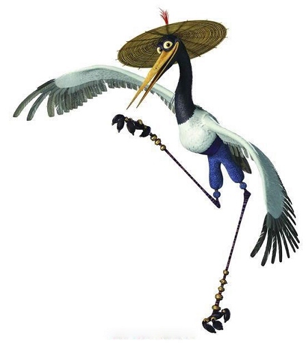 仙鹤是美国著名3d大片《功夫熊猫》中的一个形象.