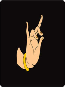 兰花指(其他)兰花指,现通常指大拇指和中指捏合,其余三指展开的手势