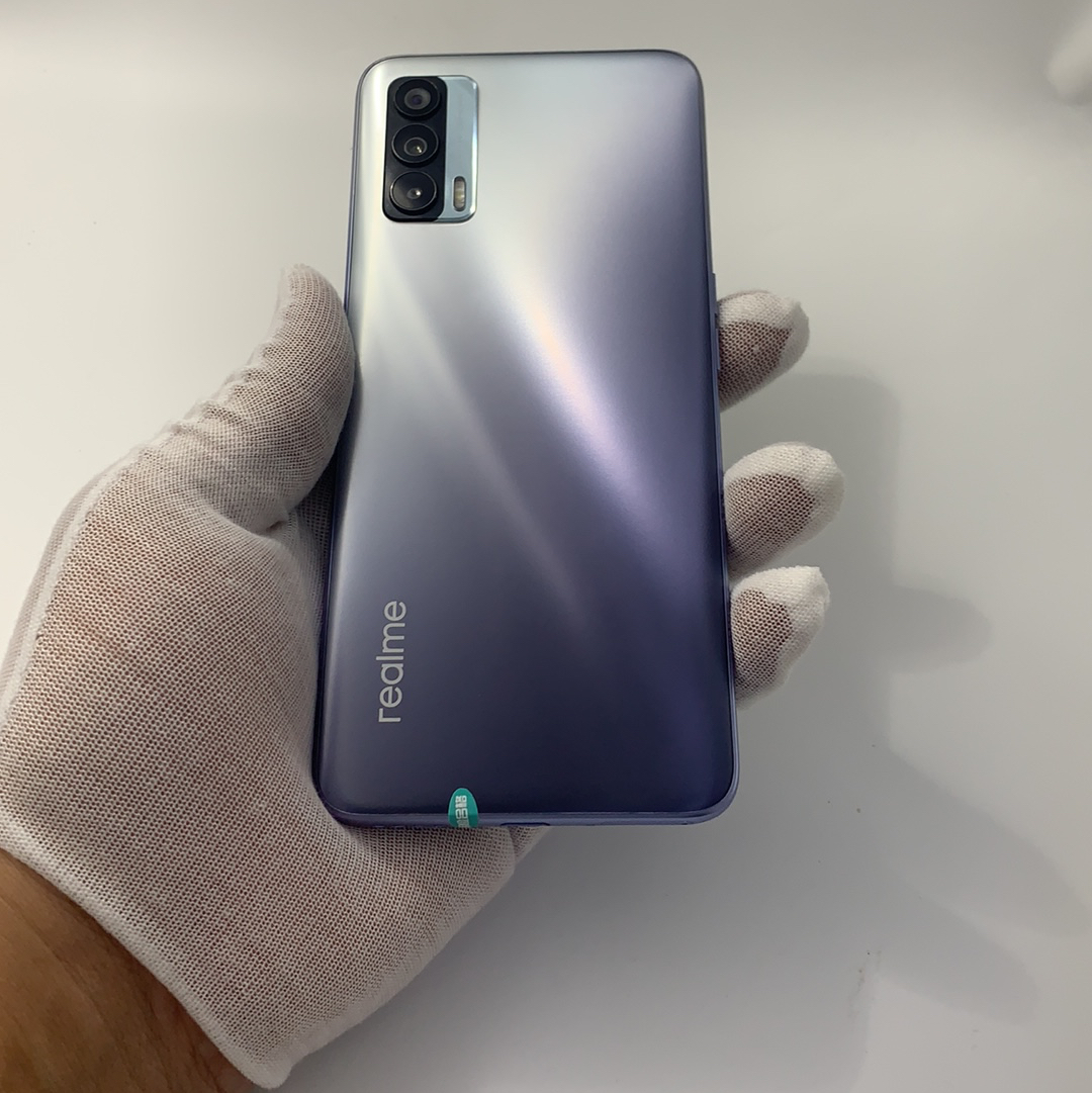 官方质检9成新 5g全网通 新月银 国行 8g/128g realme 真我 v15