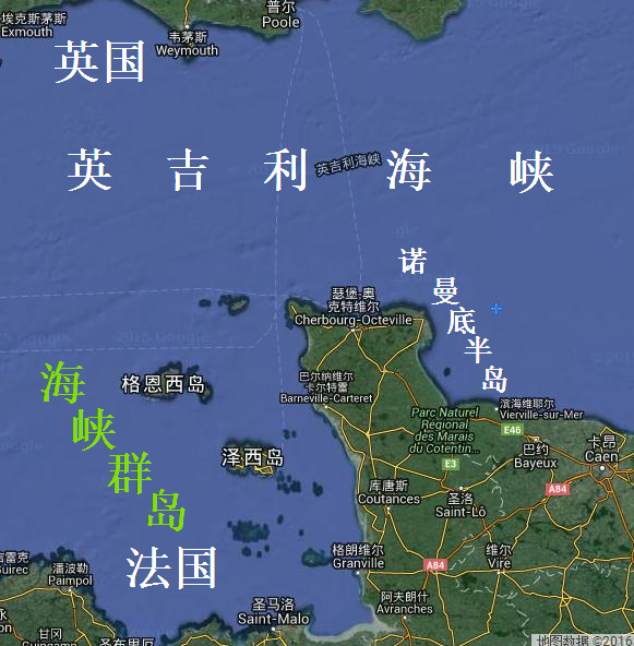 群岛(英属海峡群岛)英国的海峡群岛:在英吉利海峡内,靠近法国的诺曼底